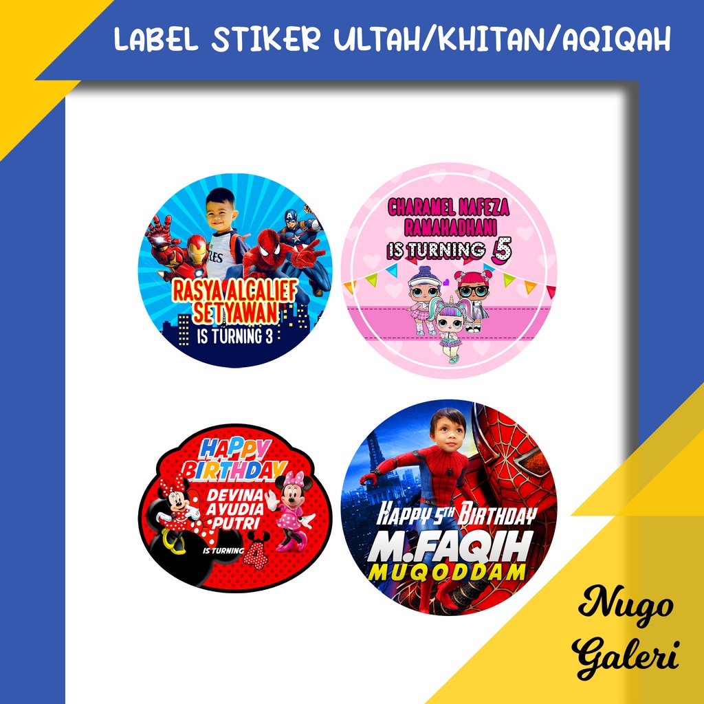 

LABEL STIKER ULTAH/KHITAN/AQIQAH