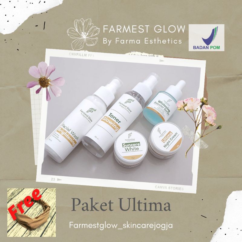 Paket Ultima Superwhite Farmest Glow | Menghilangkan Flek Hitam | Serum Flek Hitam BPOM
