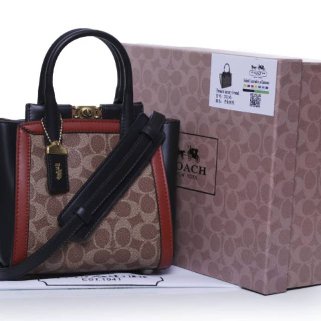Tas Coach Troupe Tote 16 In Signature - tas batam - tas branded - tas wanita