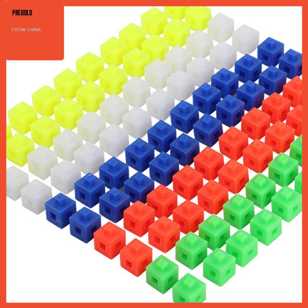 [In Stock] 100Pcs Linking Snap Math Counting Blocks Cubes Manipulative Math, 5 Colors