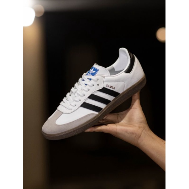 ADIDAS SAMBA WHITE BLACK GUM ORIGINAL 100% - SEPATU ADIDAS ORIGINAL 100 - ADIDAS SAMBA ORIGINAL 100%