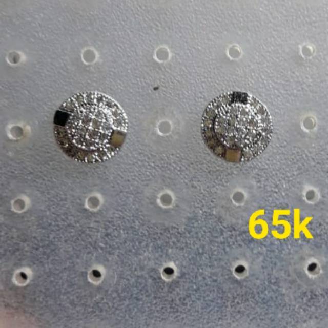 Anting Perak Lapis Emas 18karat
