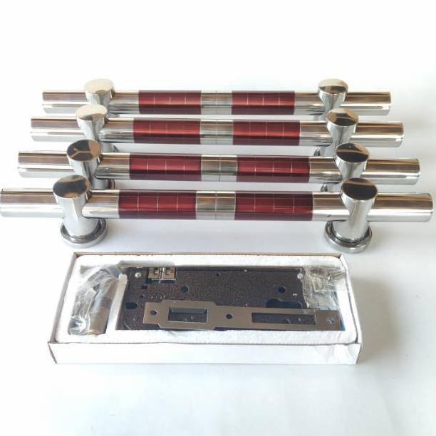 Handle Pintu Rumah Stainless motif suling set kunci Terbaik
