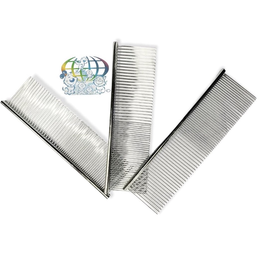 SISIR Besi Stainless Anjing Kucing Pet Grooming Comb size L