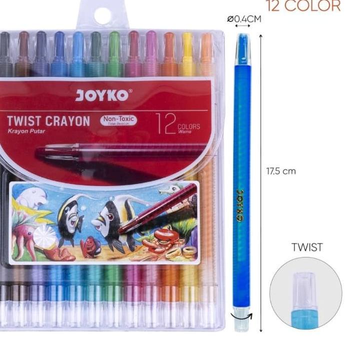 

ㅱF Crayon Joyko Putar 12 Warna - Panjang SIAP KIRIM 2399 ☁