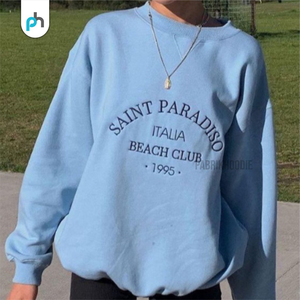 PABRIKHOODIE - JAKET BASIC SWEATER SAINT PARADISO M -XXL (SABLON) {PRIA &amp; WANITA}