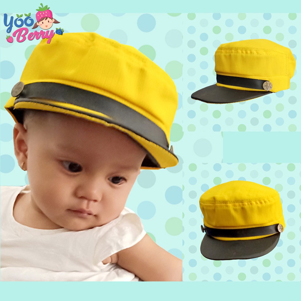 YooBerry Topi Komando Bayi Anak Ariel No Ah Yellow Black Berry Mart