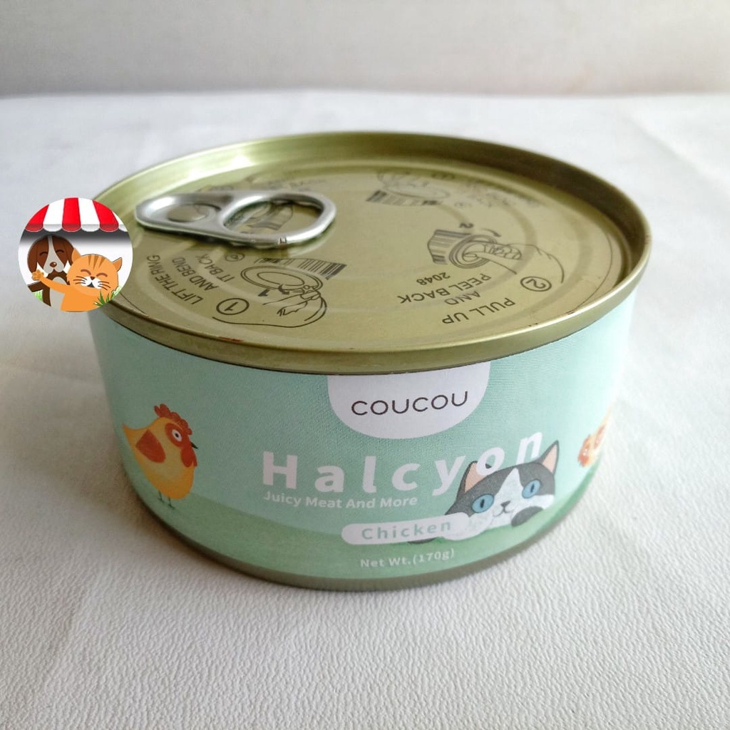 Coucou Holcyon Kaleng Chicken 170gr - Makanan Kucing Premium