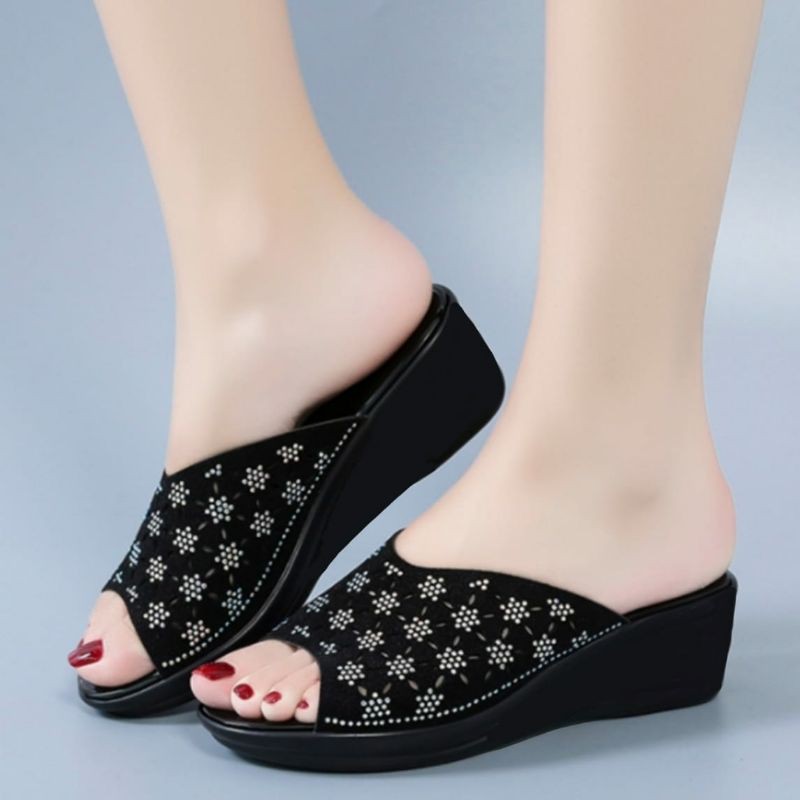 ZEVA Sendal Wedges Wanita Simple LY 25