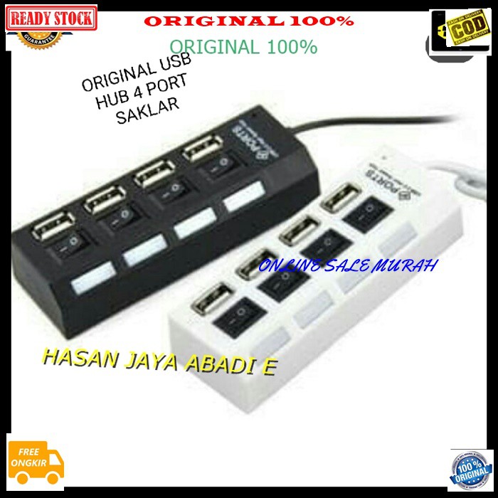 G247 ori 100% usb hub saklar 4port port slot sambungan device alat penambah cabang On Off 4in1 cable konektor kabel komputer cpu laptop speed pc penghubung adaptor original  PENAMBAH USB PORT 4 LUBANG  BISA UNTUK SEGALA KOMPUTER  BISA JG UNTUK SEGALA JENI