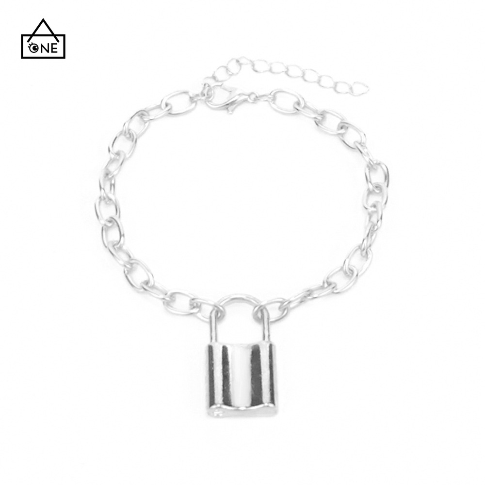 COD❤Korean Fashion Kalung Rantai Emas Liontin  Gembok Retro Simple Kunci Kreatif Untuk Wanita A one