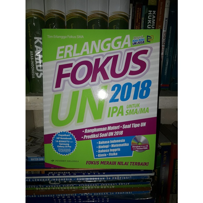 

❤BISA COD❤ Buku Erlangga Fokus UN 2018 IPA untuk SMA/MA Bonus CD Simulasi UNBK