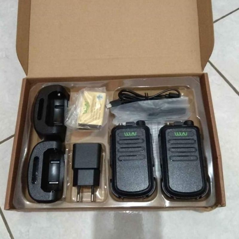 Walkie talkie ht handy talkie WLN KD - C100 paket 2 pcs hanfre