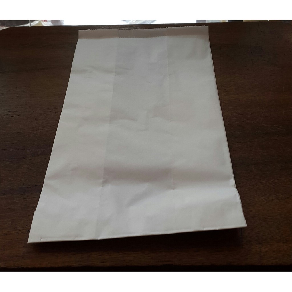 

New Paper Bag / Kantong Kertas Putih Untuk Roti, Fried Chicken, Snack Dll Ewngkk