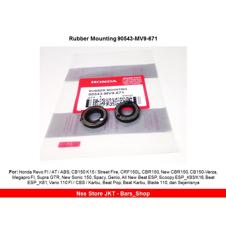 Seal Oring Baut Tutup Cover Klep Revo Blade Beat Vario Verza Megapro Rubber Mounting 90543-MV9-671