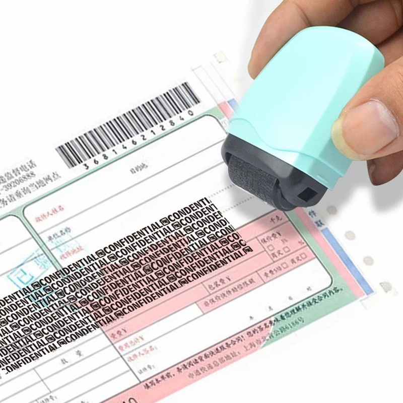 Roller Stamp Pelindung Data Identitas ID Guard Seal Stempel Pelindung