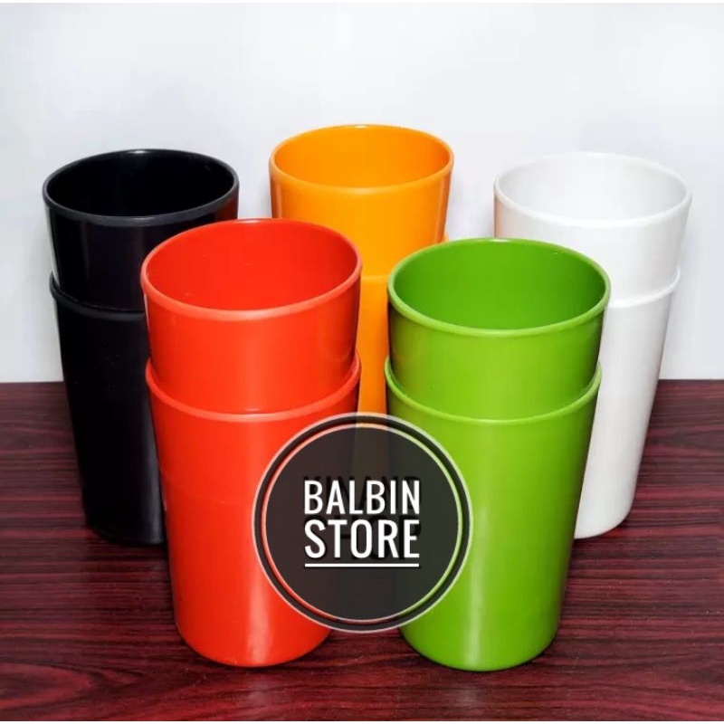 GELAS MINUM MELAMINE 250ml isi 6 PCS - FOOD GRADE