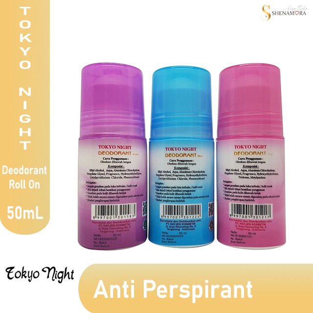 Tokyo Night Deodorant Roll On Anti Pespirant 50 ml