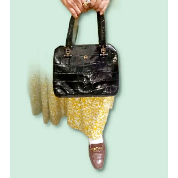 Etienne aigner croco bag vintage