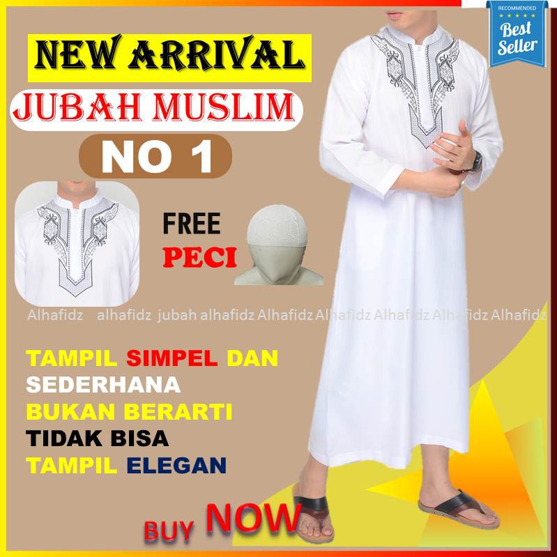 [COD] Jubah Saudi polos Motif Haramain Al usmant v0002