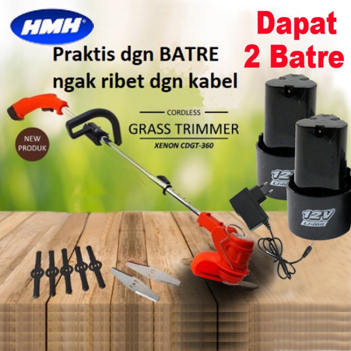 Xenon CDGT360 Potong rumput berdiri batre cordless 12V