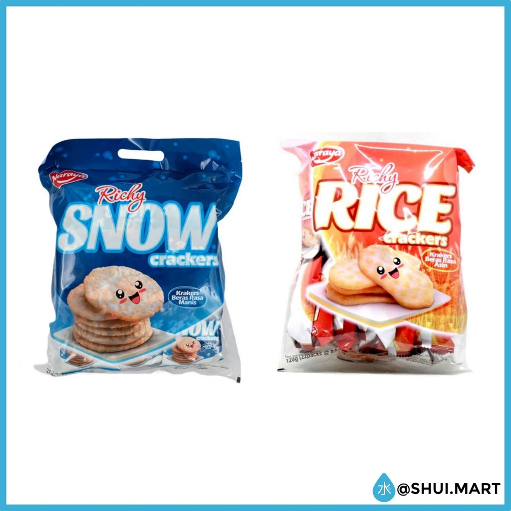 

NARAYA RICHY RICE / SNOW CRACKERS / KRAKERS BERAS ASIN / MANIS