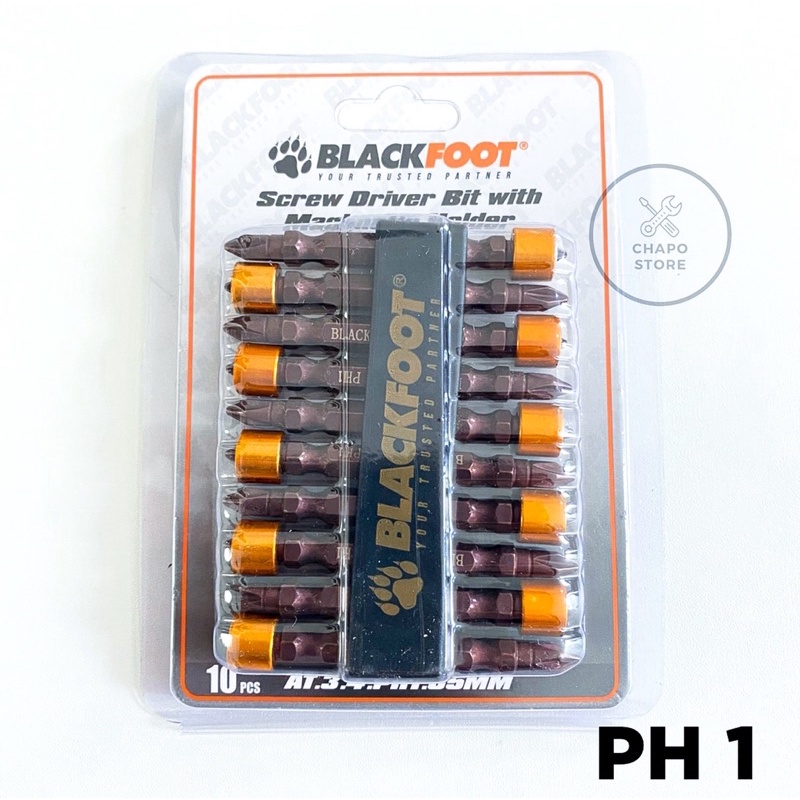 Blackfoot mata obeng angin magnet ph1 ph2 blackfoot screwdriver bits with magnetic holder ph1 ph2