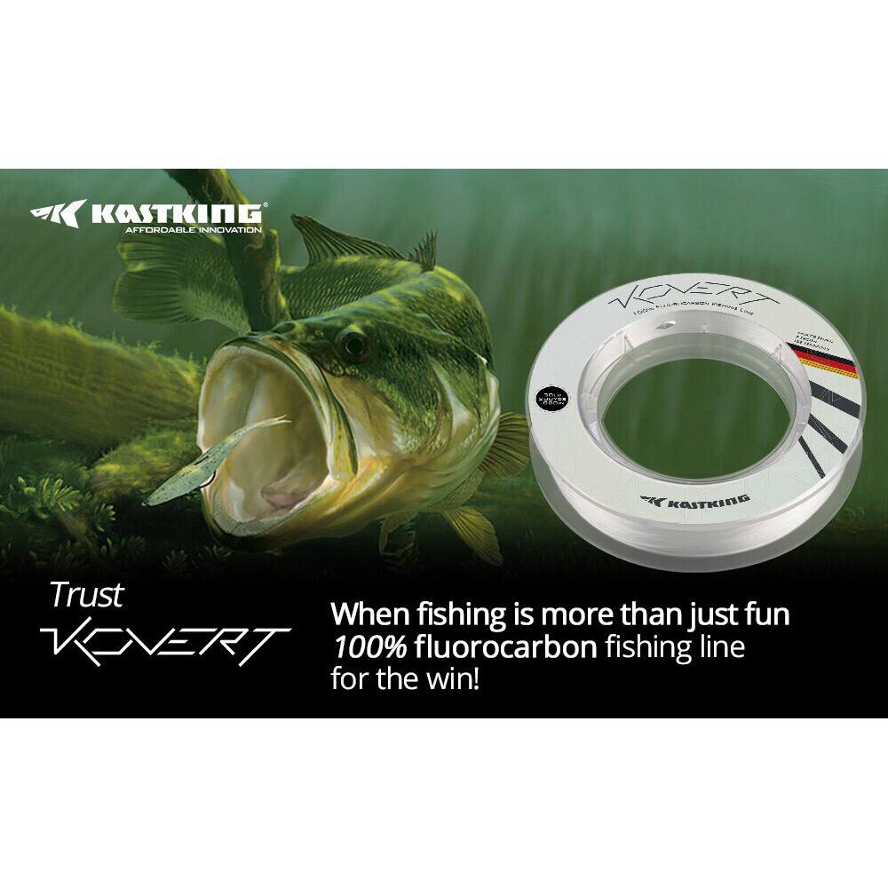 Senar Pancing Kastking Kovert 100% Fluorocarbon Fishing Line Clear