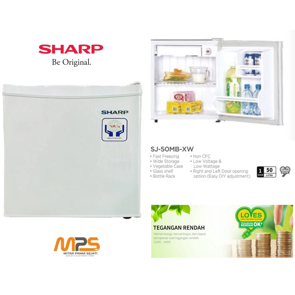 Jual Kulkas Minibar Sharp L Sharp Sj Mb Xw Shopee Indonesia