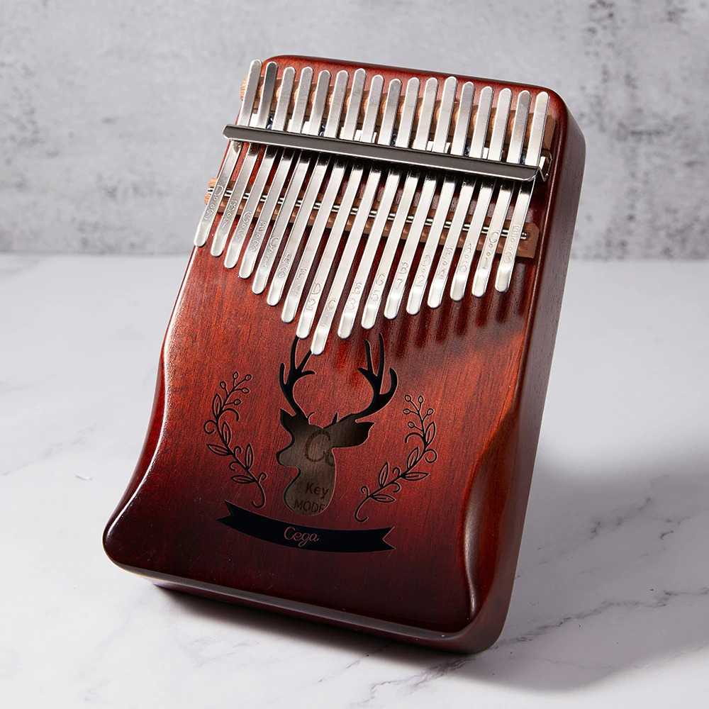 RS - Kalimba Piano Ibu Thumb Finger Jari With Tunning Hammer untuk pemula Kecapi jari Calimba, instrumen Music Carimba Alat Musik Key Kayu Akrilik Instrument 17-tone Bahan Mahoni