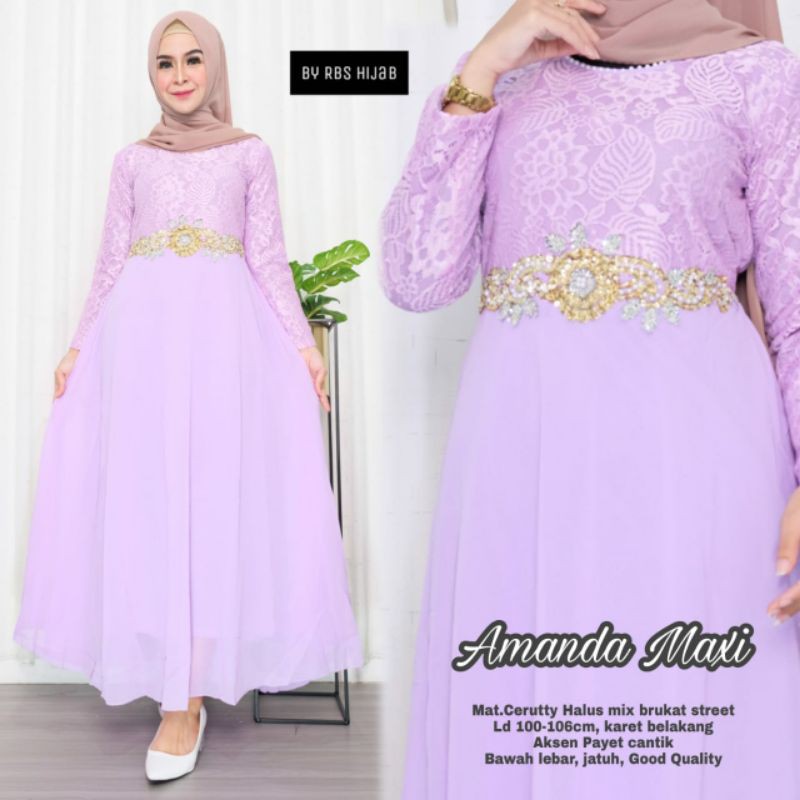 GAMIS BRUKLAT MIX CERUTI LAPIS FULL FURING AMANDA BY RBS