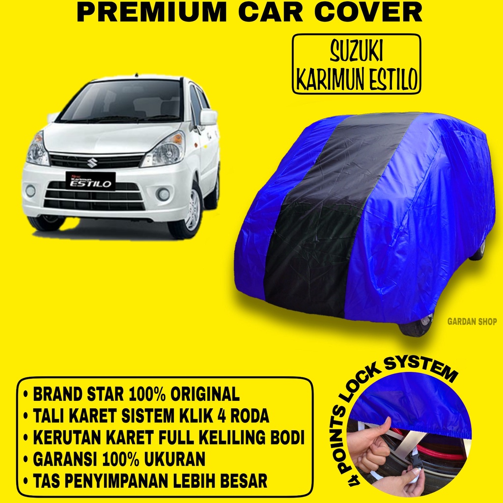 Body Cover SUZUKI KARIMUN ESTILO BIRU HITAM Penutup Bodi Mobil Suzuki Karimun Estilo PREMIUM