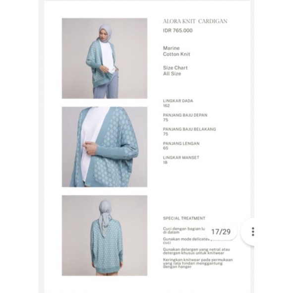 ((SOLD)) --- Alora Knit Cardigan Ria Miranda (Preloved)