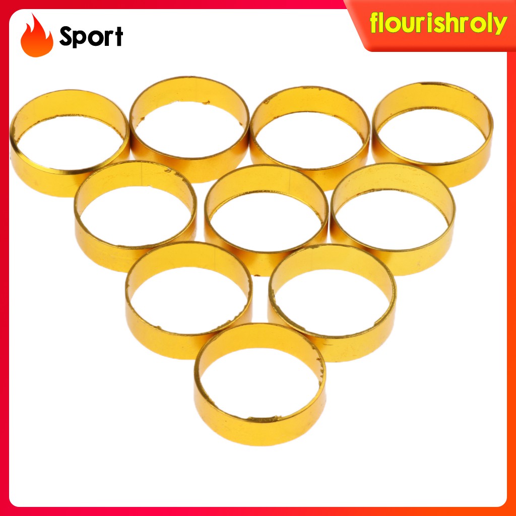 (Rolysport) 10pcs Ring Shaft Tongkat Jalan Warna Silver / Gold 20mm 22mm