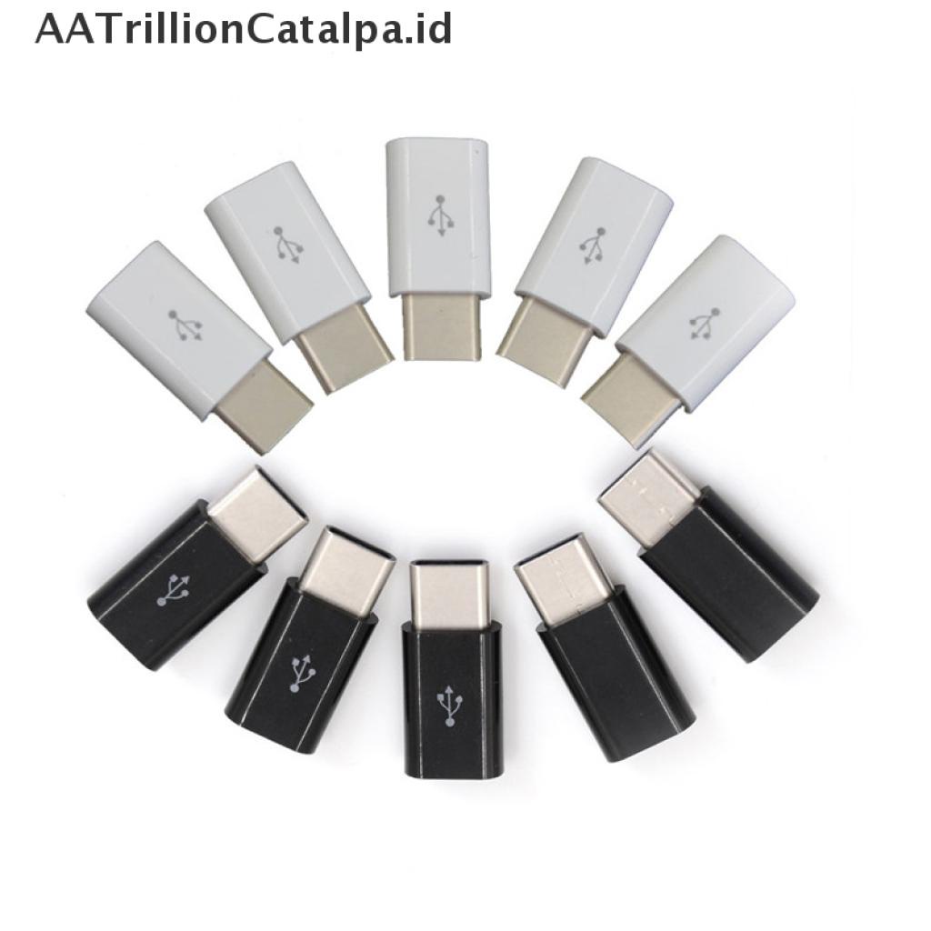 5pcs Adapter Konverter Konektor USB Tipe C Male Ke Micro USB 3.1