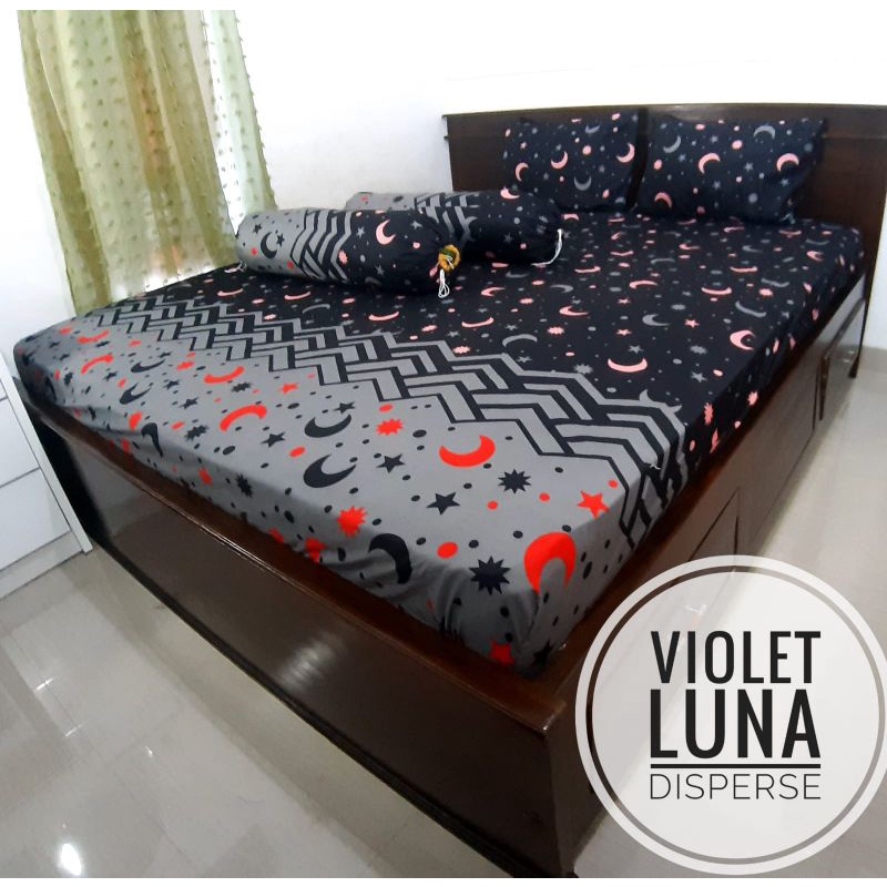 Sprei 180X200 160x200 Seprai Katun Aesthetic Homemade Karakter Motif Murah Bunga Hitam Kotak tidak luntur adem tidur nyenyak