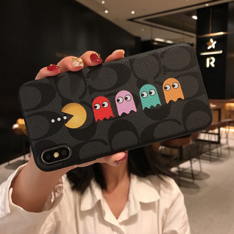 Case Bahan Kulit PU Desain Coach Untuk iPhone 14 13 12 11 Pro X XS Max XR SE2020 7 8 Plus