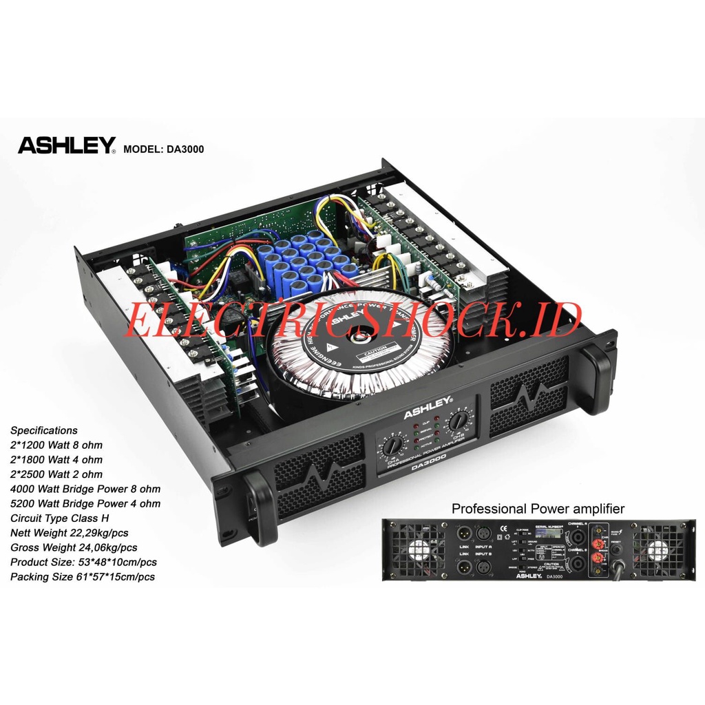 POWER AMPLIFIER ASHLEY DA 3000 / DA3000 ORIGINAL