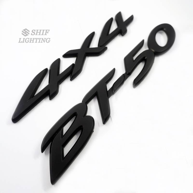 1 x Black ABS 4x4 BT-50 Letter Car Rear Trunk Decorative Emblem Badge Sticker Decal Replacement for MAZDA BT50 4X4