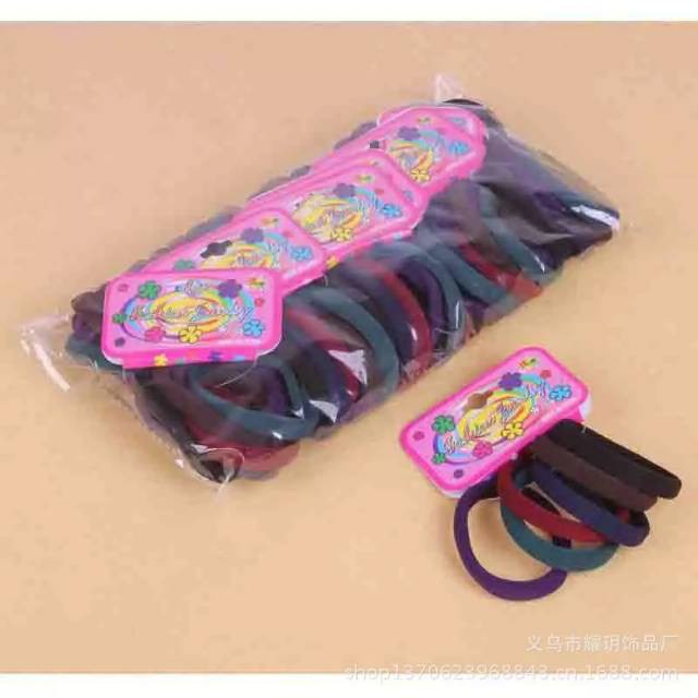 Ikat rambut wol karet isi 48 PCS/Ikat rambut terlaris