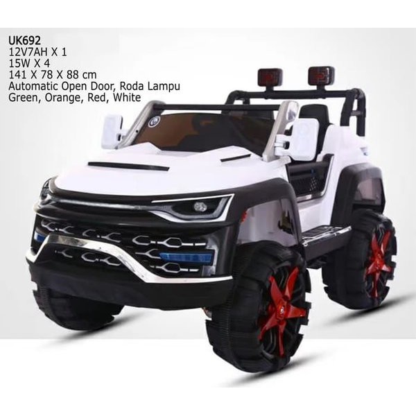 Mainan Anak Mobil Aki Pintu Otomatis Unikid UK692 Roda Lampu
