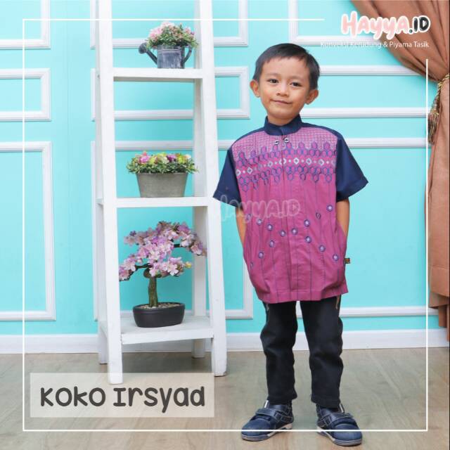 Koko Anak LUCU dan KEKINIAN/Fashion Muslim Anak TRENDY Lengan Pendek TERLARIS USIA 1-12 thn