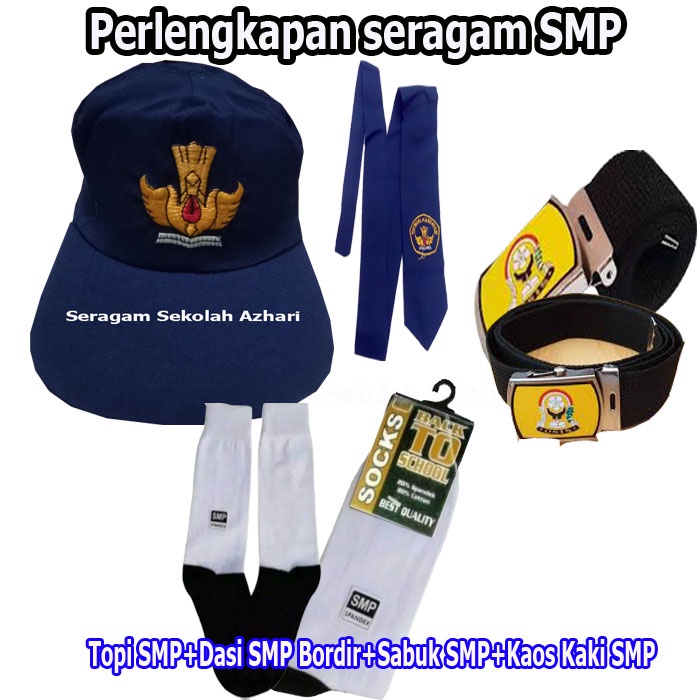 Perlengkapan Sekolah SMP-Topi SMP+Dasi SMP+Sabuk SMP+Kaos Kaki SMP-Perlengkapan Seragam SMP-Seragam 