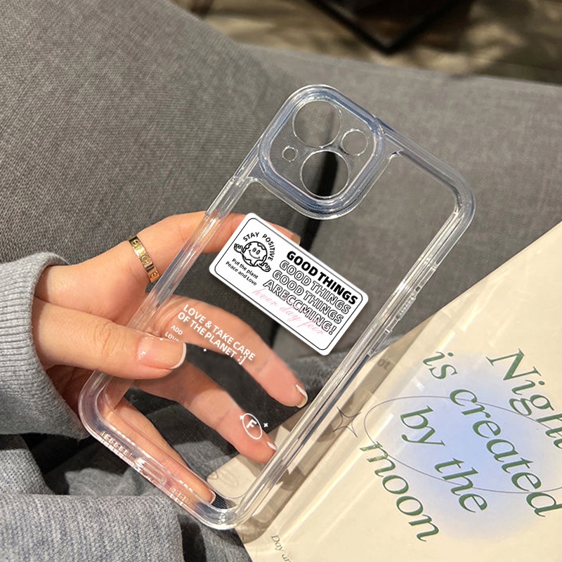 Case Bahan Akrilik TPU Transparan Tahan Banting Untuk iPhone 11 Pro Max 13 Pro 12 Pro XS Max XR X 8 Plus 7 Plus SE 2020 2022