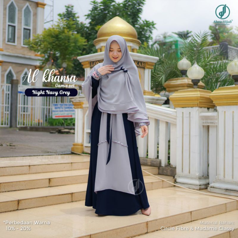 GAMIS SYAFIA &amp; AL KHANSA SET KHIMAR || ALWA HIJAB