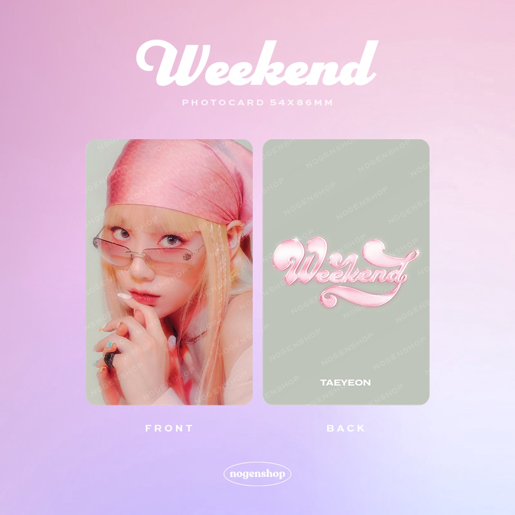PHOTOCARD PC SNSD GIRLS' GENERATION TAEYEON WEEKEND