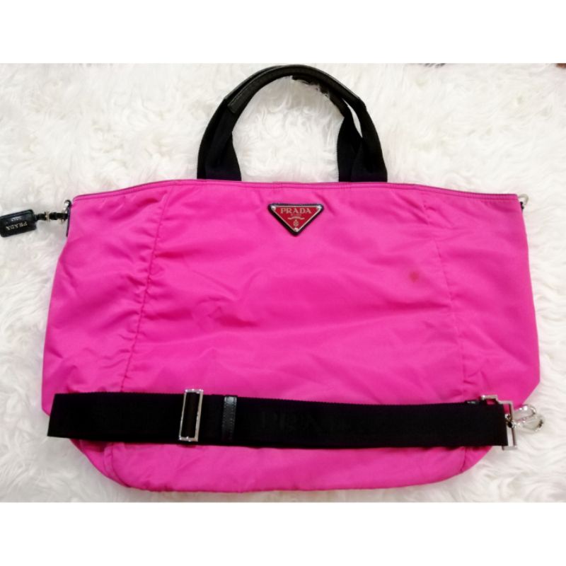 [PRELOVED] OVERNIGHT PRADA BAG WOMAN ORIGINAL + LONG STRAP - TAS WANITA