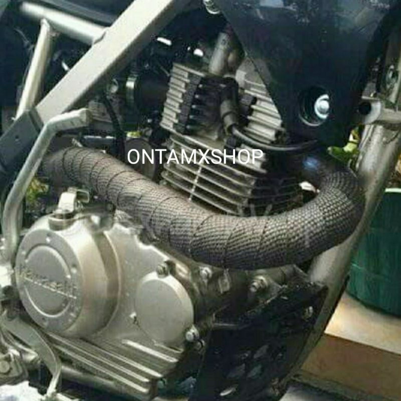 Peredam panas exhaust wrap leher knalpot motor mobil anti panas klx dtracker CRF150L universal