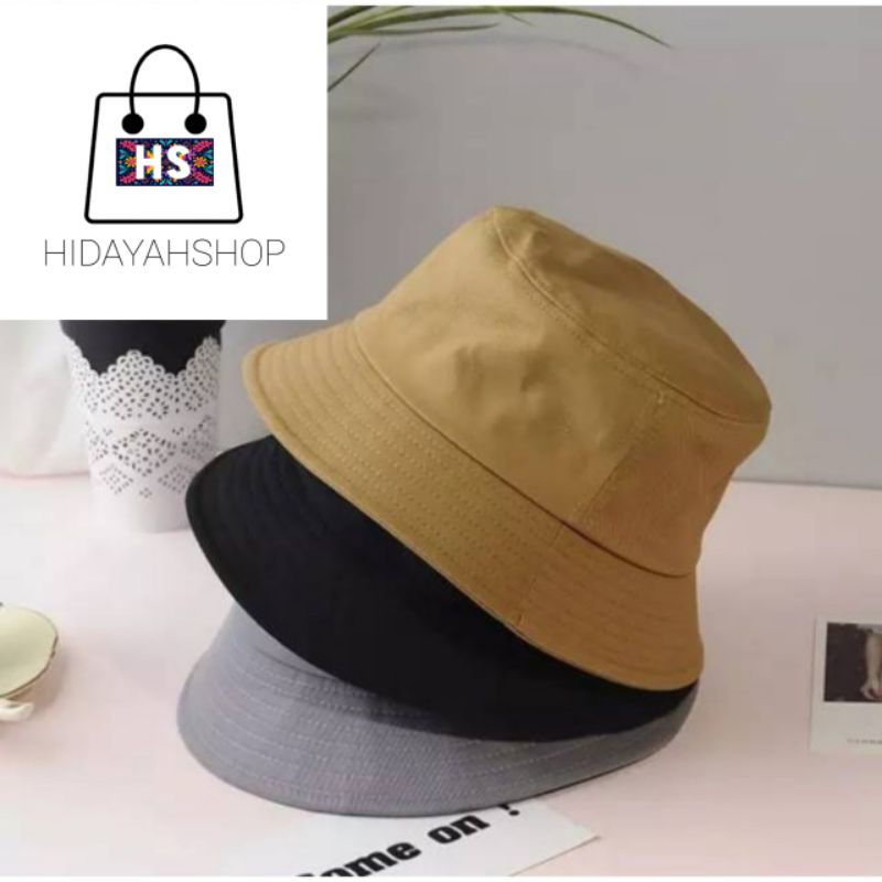 kekinian Topi Bucket Bulak Balik / Bahan Dobel Bisa Bolak-Balik