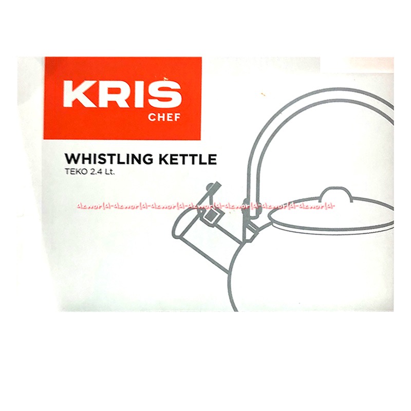 KrisChef Whistling Kettle 2.4L Teko Cerek Masak Air Berbunyi Bunyi Bersiul Jika Mendidih Di Kompor Berwarna Kris Chef